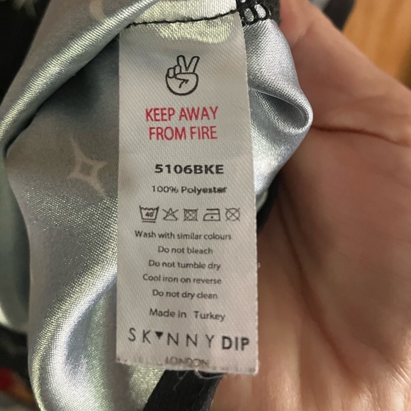 Skinny Dip London ASOS Celestial Sun and Moon tie strap black slip dress Size 6 - Picture 7 of 13